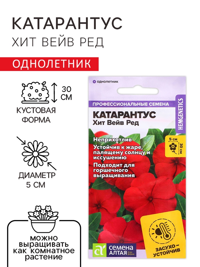 Катарантус Хит Вейв Пеперминт